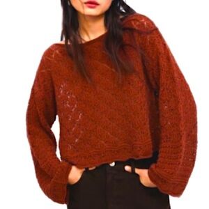 NWOT Zara Knit Texture Weave Sweater Size L